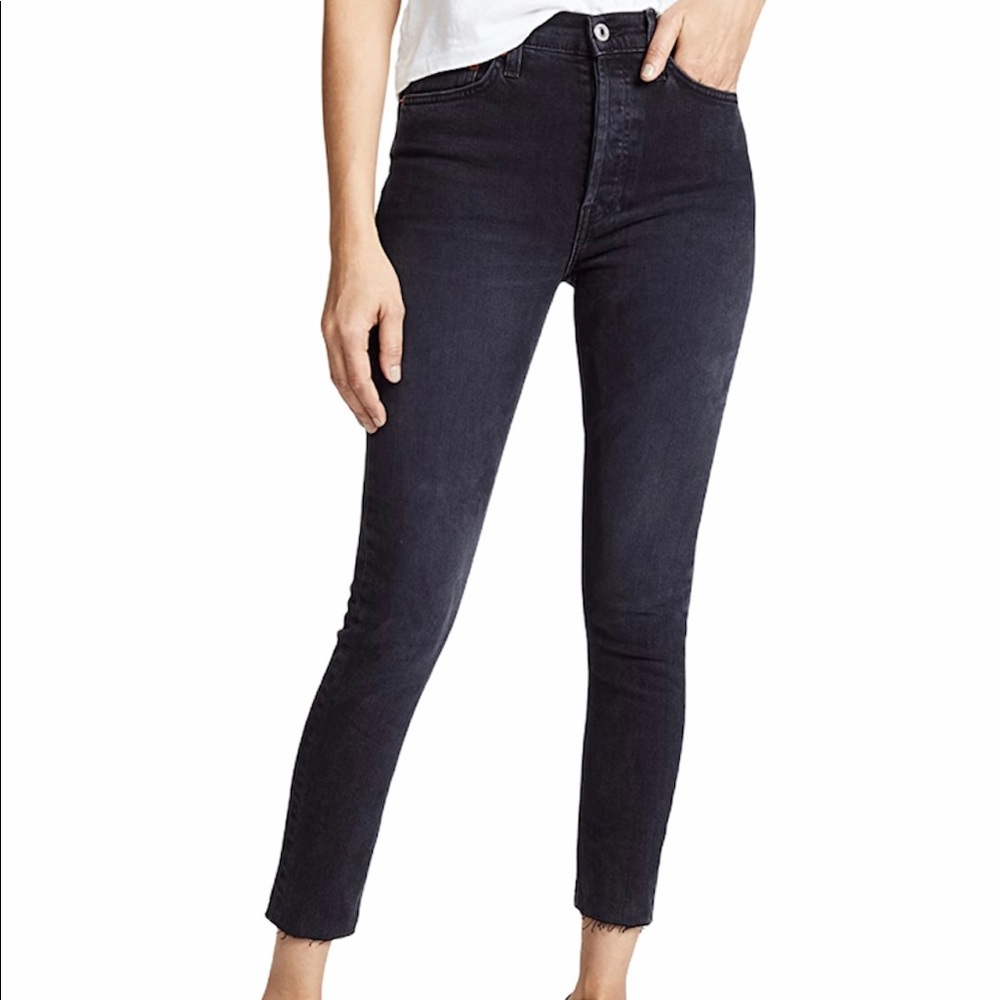 RE/DONE High Rise Crop Ankle Jeans